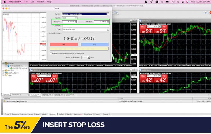 Insert stop loss