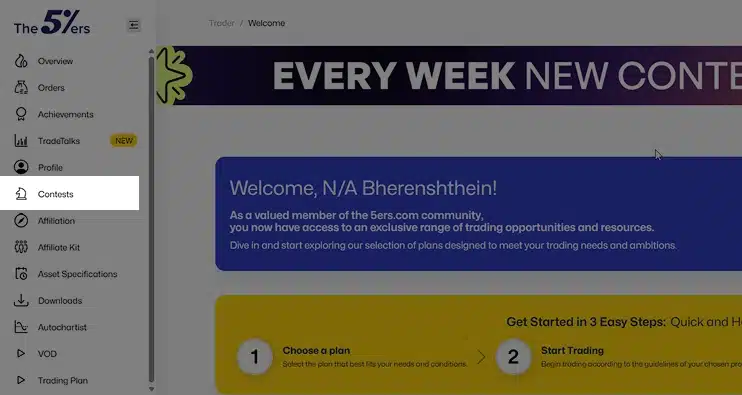 go to the Forex Competition Section